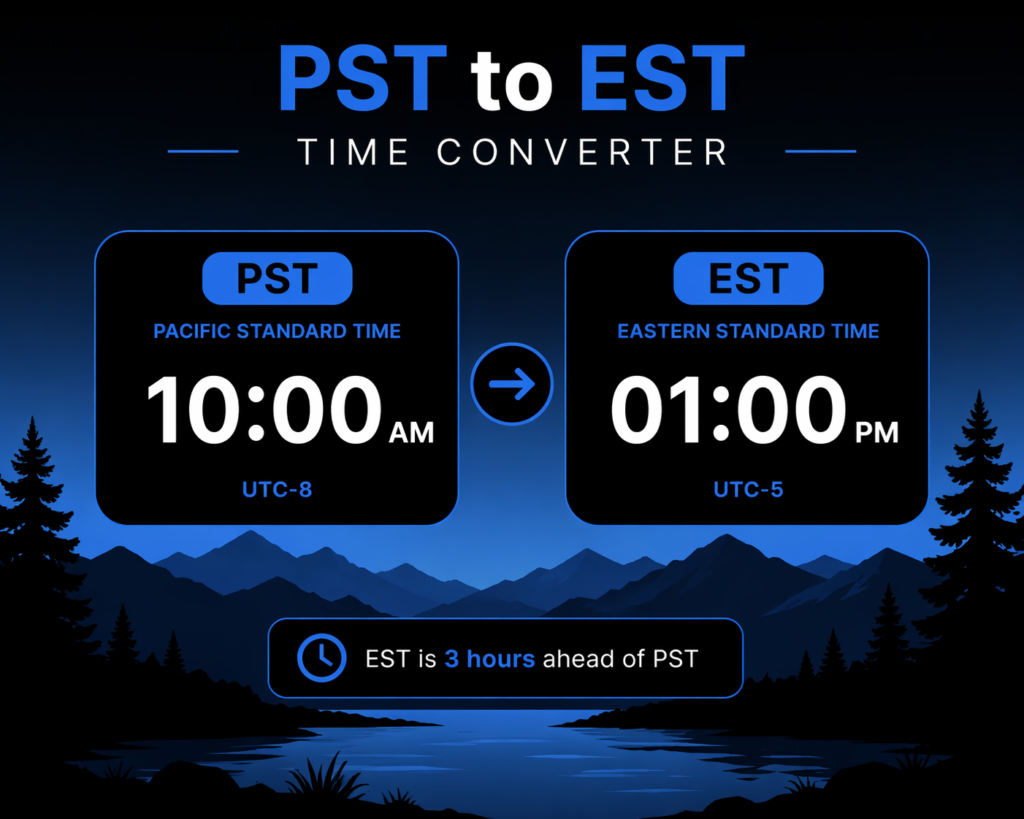 PST to EST time Converter